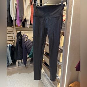 SPANX Classic Black Leggings faux leather